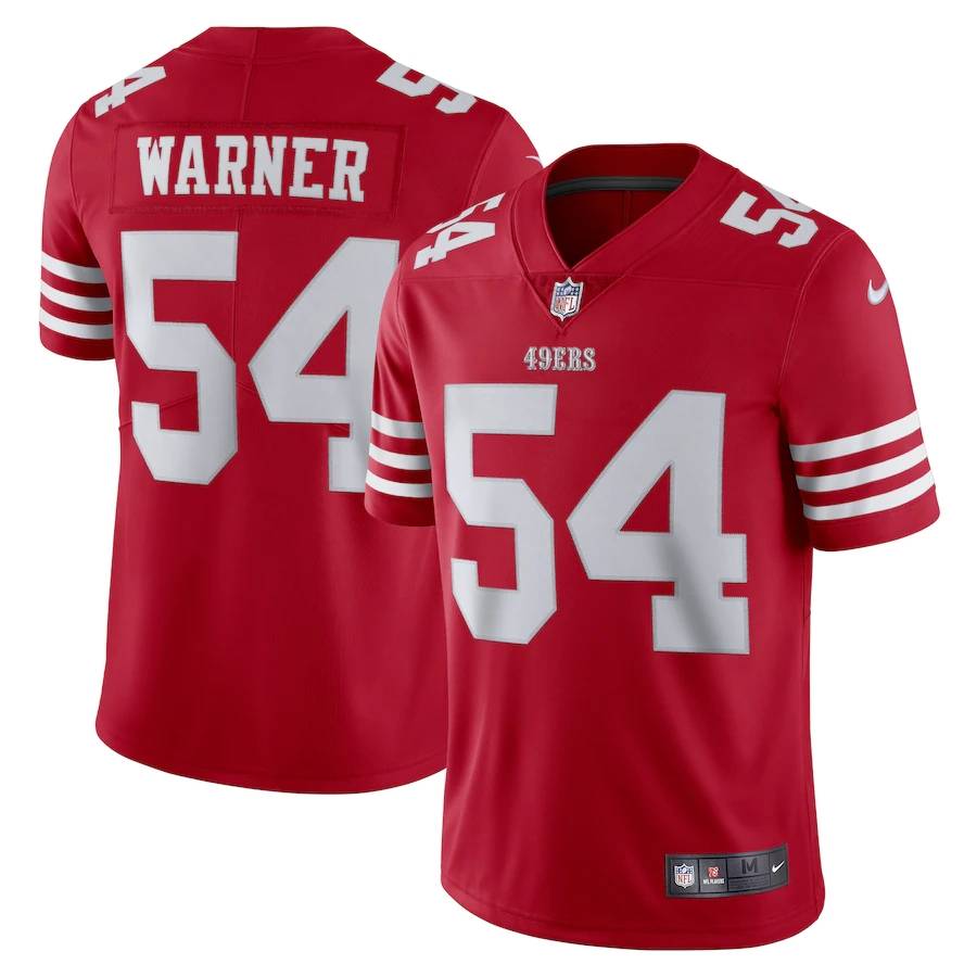 NFL San Francisco 49 people 49ers rugby uniform No. 54 Fred Warner jersey