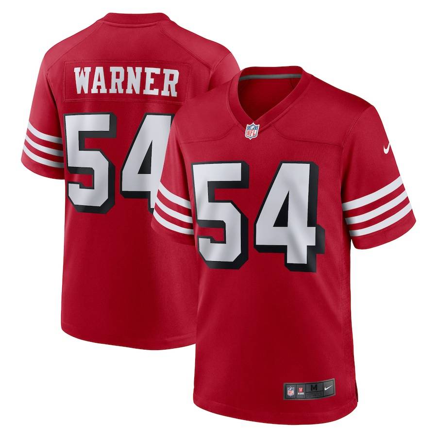 NFL San Francisco 49 people 49ers rugby uniform No. 54 Fred Warner jersey