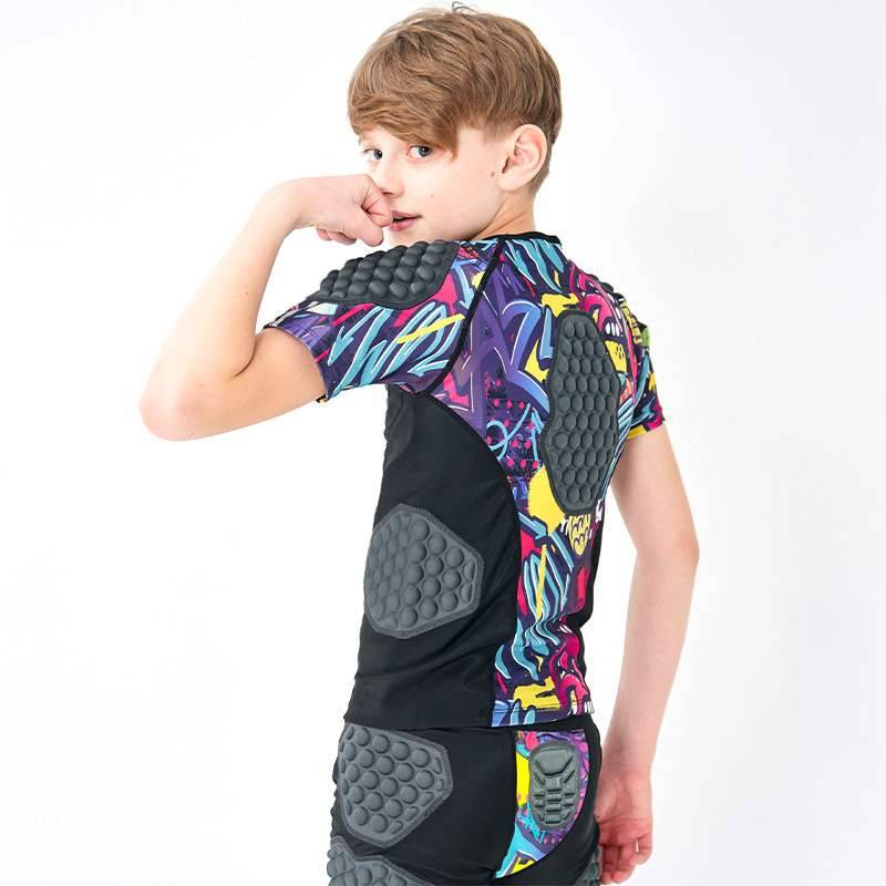 A young football goalie with a bumper-suit for a roller-by-brainer, ass-ass football door