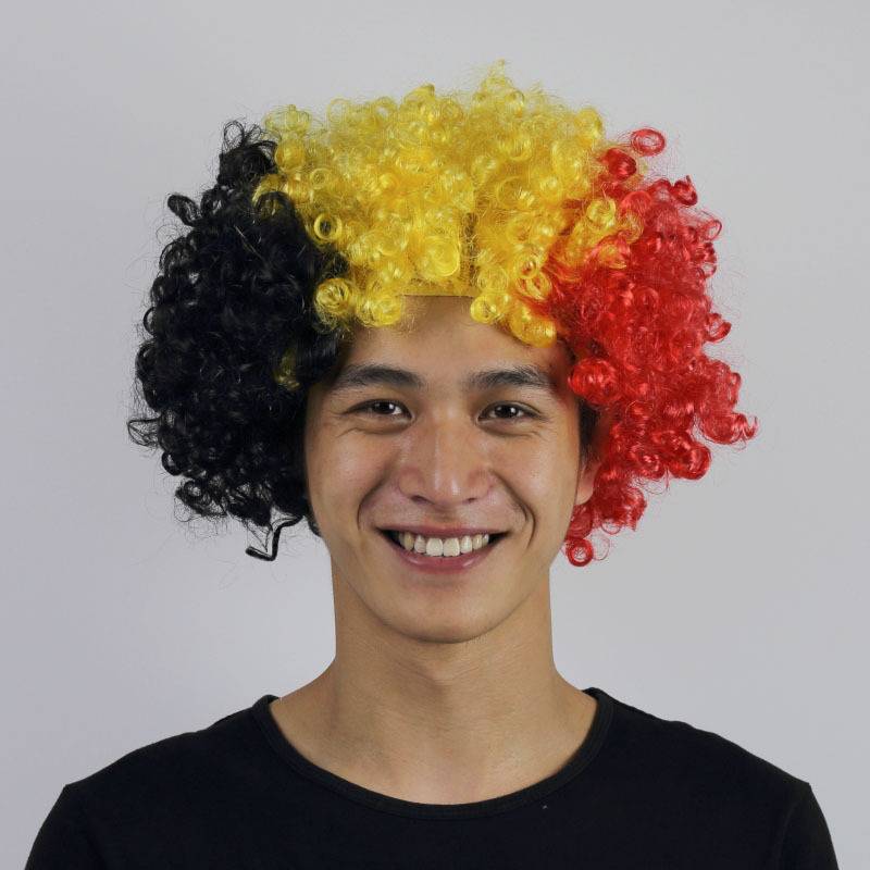 2024 European Cup German Portuguese flag color wig fans meet the explosive hood, cheer atmosphere props