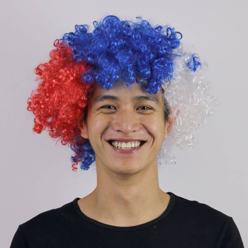 2024 European Cup German Portuguese flag color wig fans meet the explosive hood, cheer atmosphere props