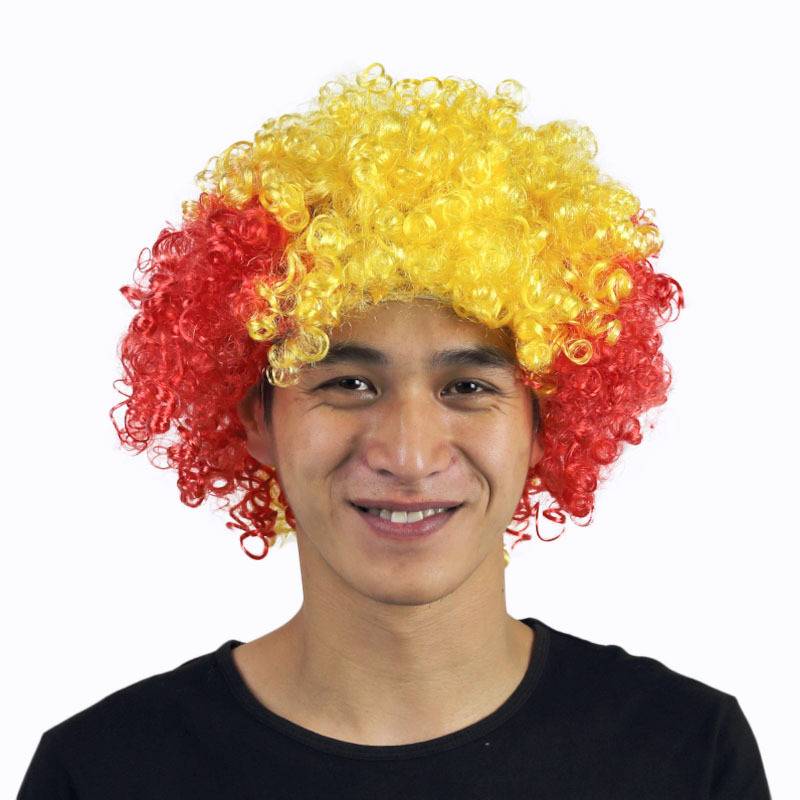 2024 European Cup German Portuguese flag color wig fans meet the explosive hood, cheer atmosphere props