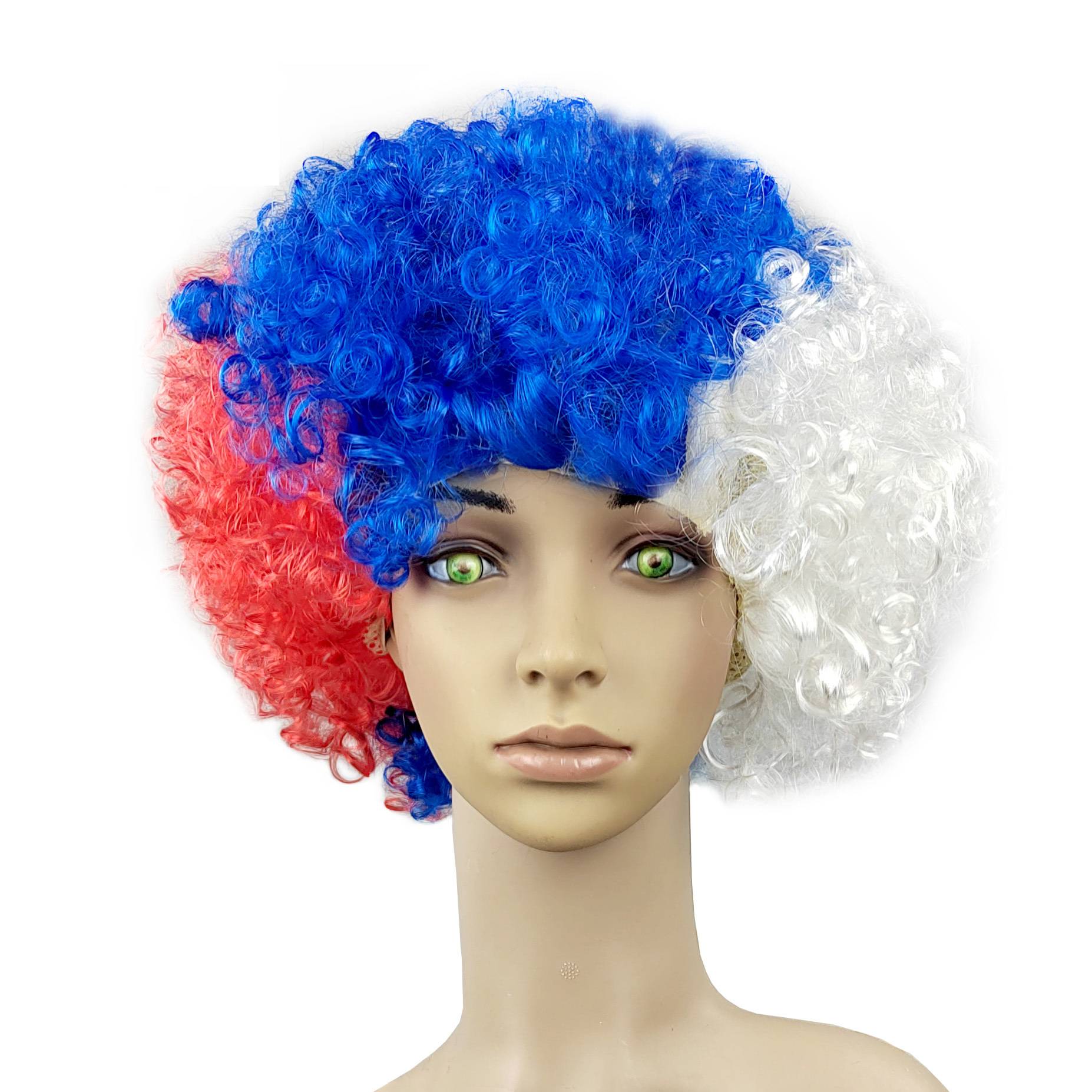 Serbian fans wigs