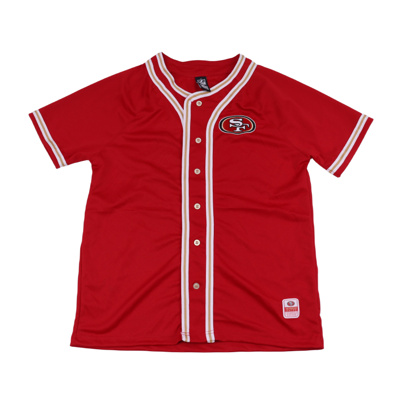 Sales processing rugby embroidery hip -hop American cardigan jersey West Coastal Street Dance T -shirt BF Half -Half -Half Belold Shirt
