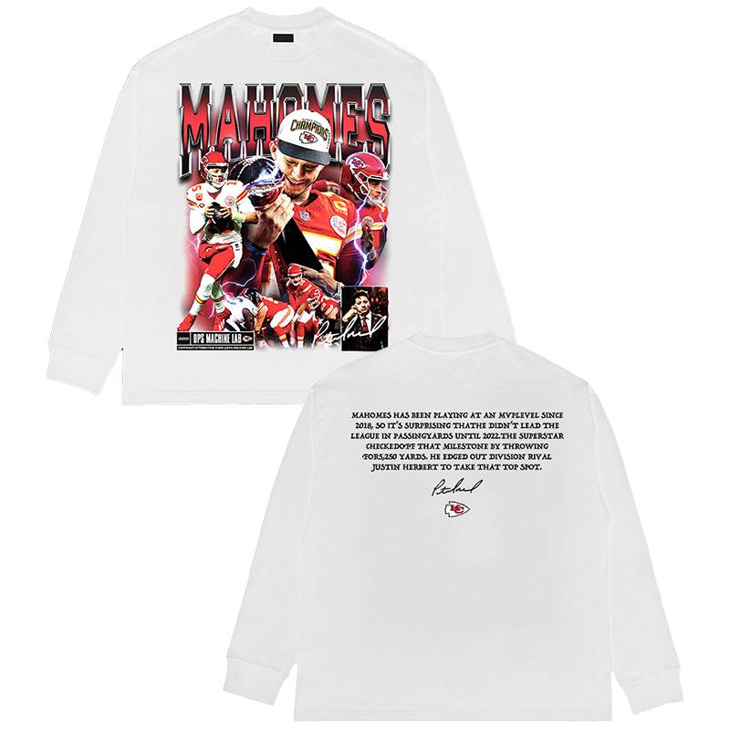 "Patrick Mahomes" Malhoms DPS American Rugby Short Sleeve NFL Circle Circle Emperor T -shirt