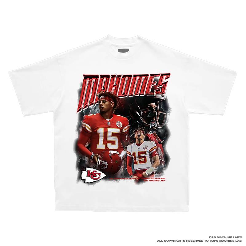 "Patrick Mahomes" Malhoms DPS American Rugby Short Sleeve NFL Circle Circle Emperor T -shirt