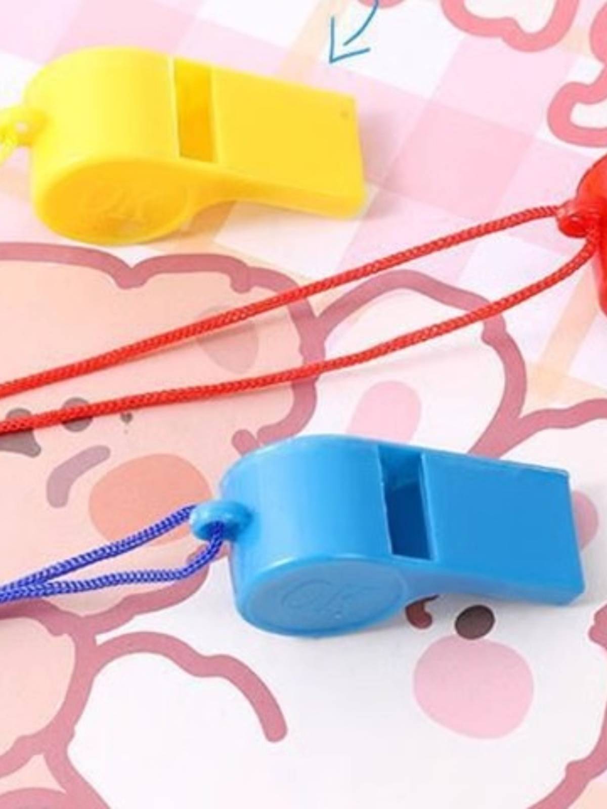 Children's color toy plastic whistle refueling cheerful life referees competition World Cup football portal send lane