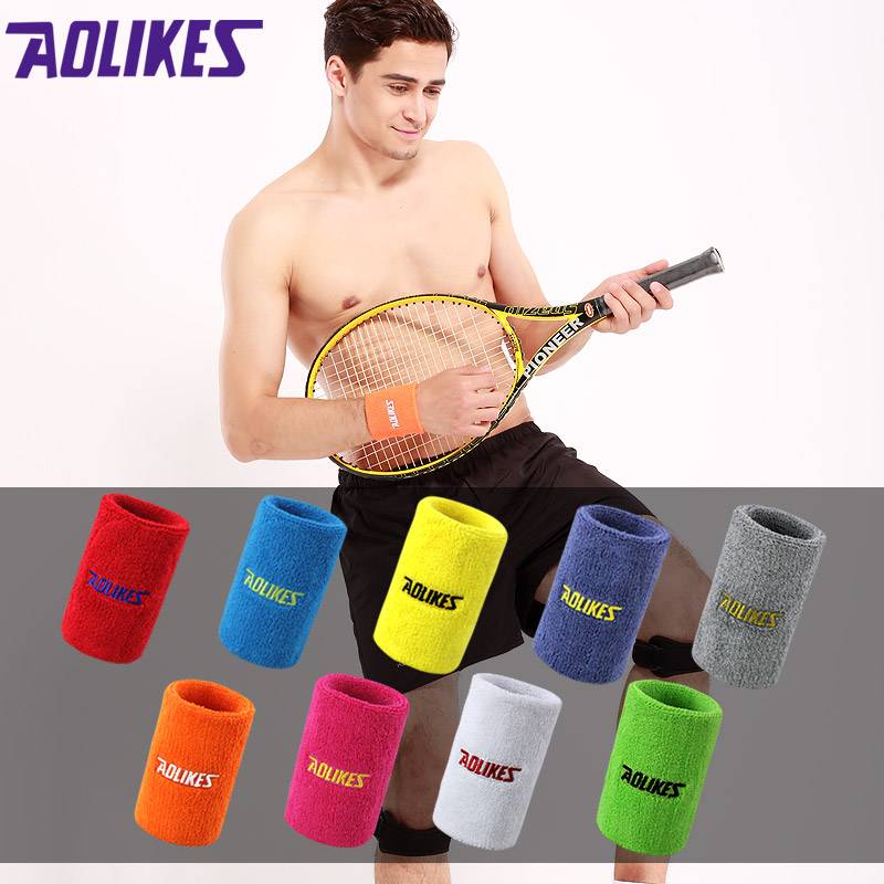 Tow in sweat -absorbing sweat -absorbent sports men's basketball tennis badminton equipment wipe sweat and protect the wrist fitness wrist yoga
