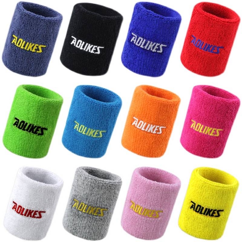Tow in sweat -absorbing sweat -absorbent sports men's basketball tennis badminton equipment wipe sweat and protect the wrist fitness wrist yoga
