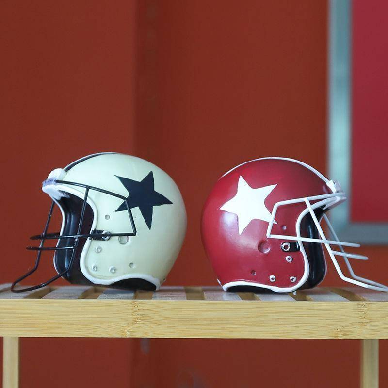American retro motorcycle rugby caps, cap resin model shop cafe LOFT window ornaments