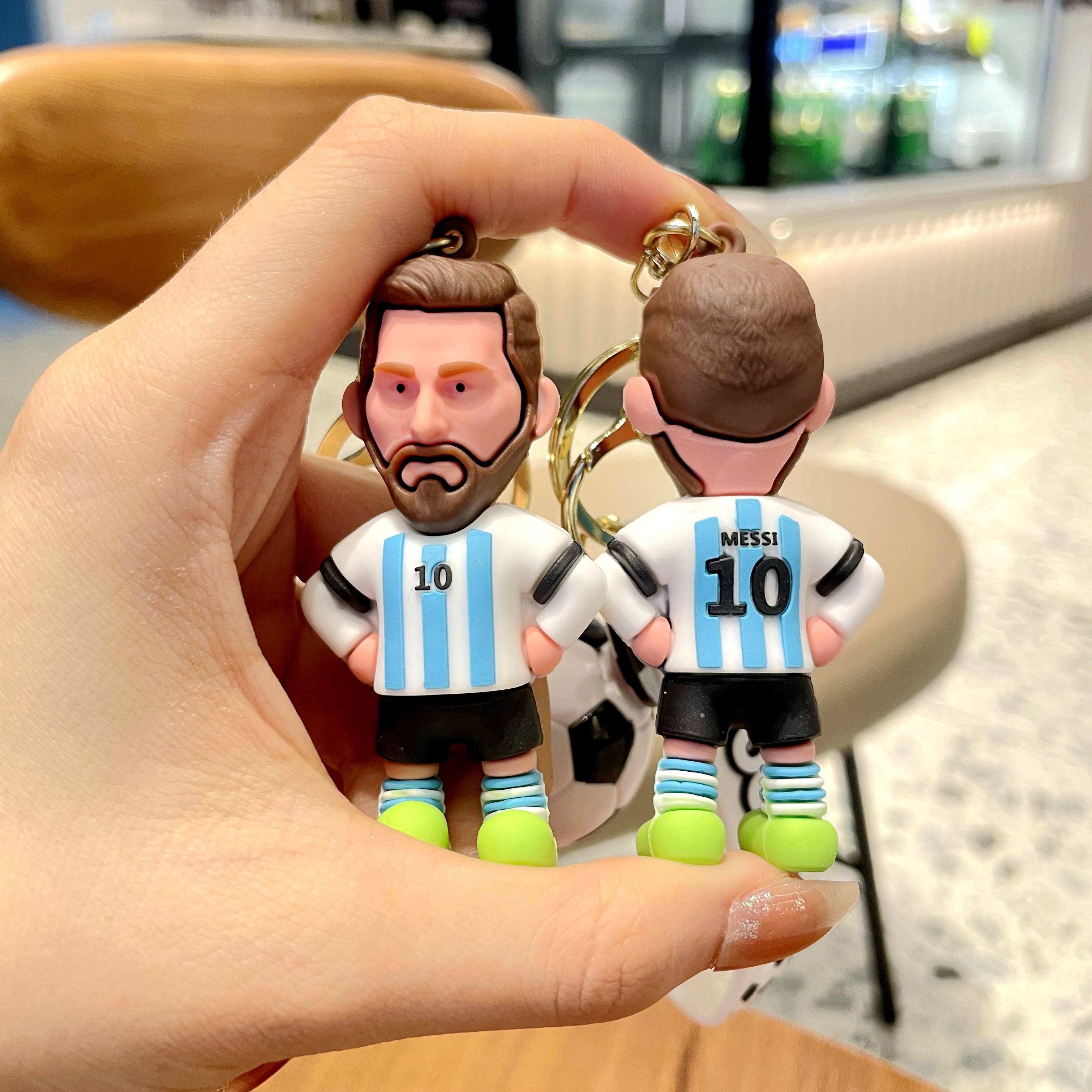 Messi blue and white stripe doll