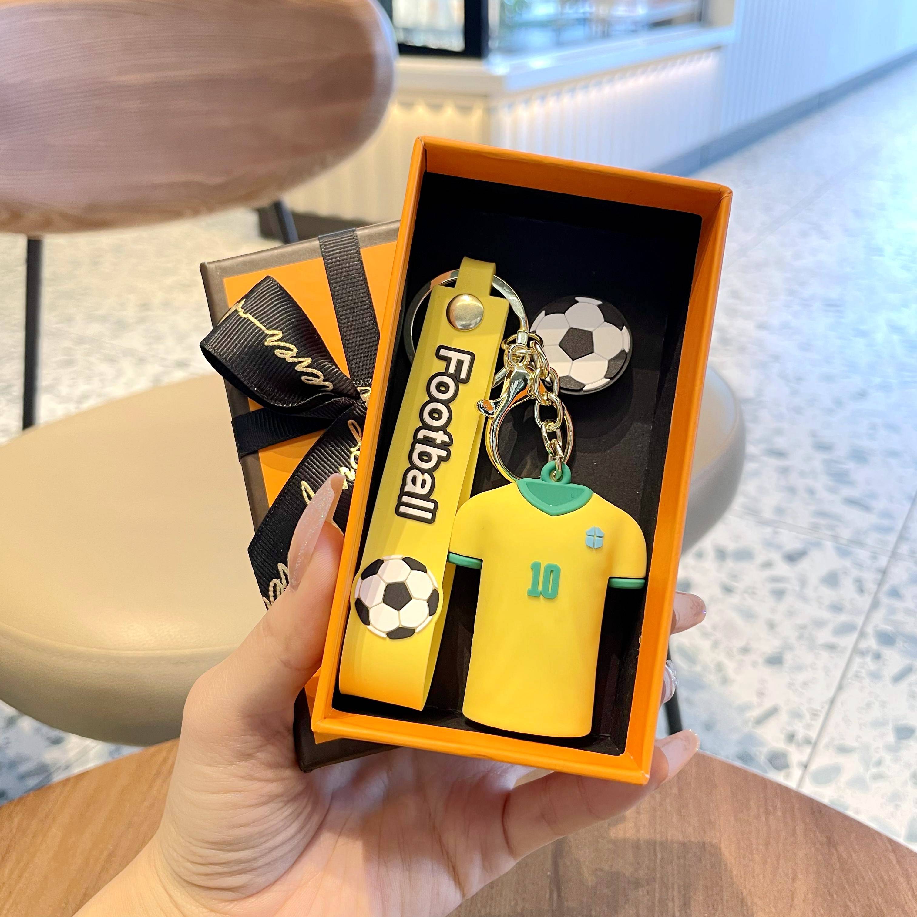 No. 10 Neymar yellow jersey (top)+gift box