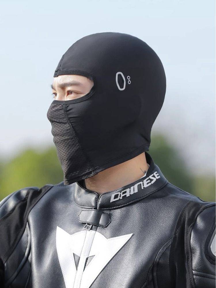 Spring and Summer Ice Silk sunscreen header men's motorcycle protective full face helmet lining hat riding windproof fishing mask