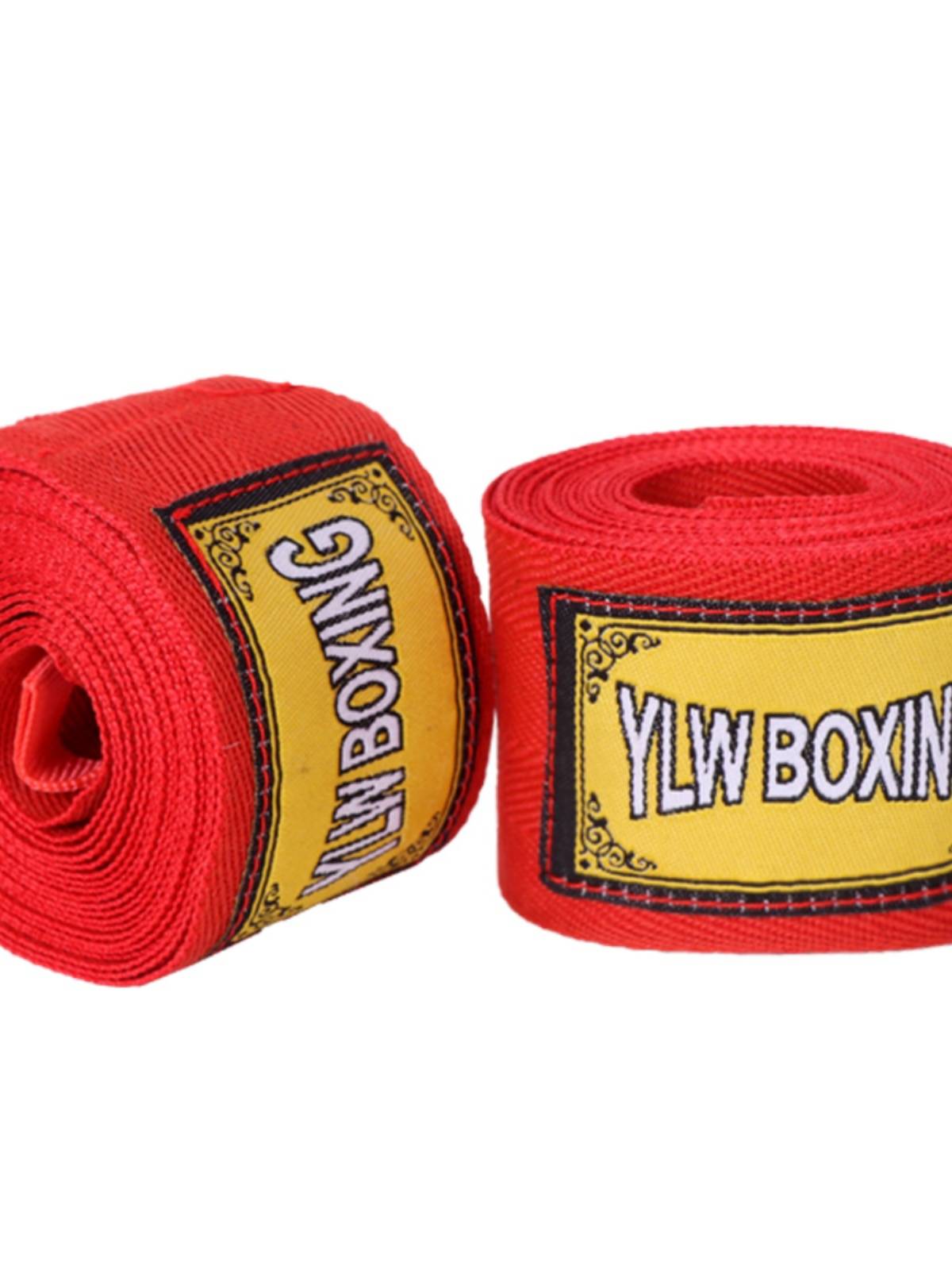 White Muay Thai Two -hand Band slightly bomb 5 meters of black cotton fist bandage boxing Sanja wide cotton cotton fist buns 3 meters