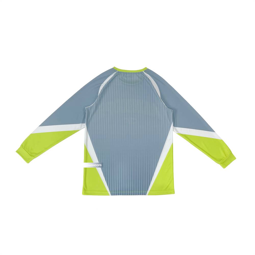 Madhoops stitching striped retro sports long -sleeved T -shirt quick -drying couple shooting football football flying disk