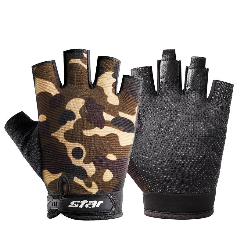 Children's semi -finger tactical one -legged outdoor motion dew fingers military gloves Boys bicycle cycling summer breathable