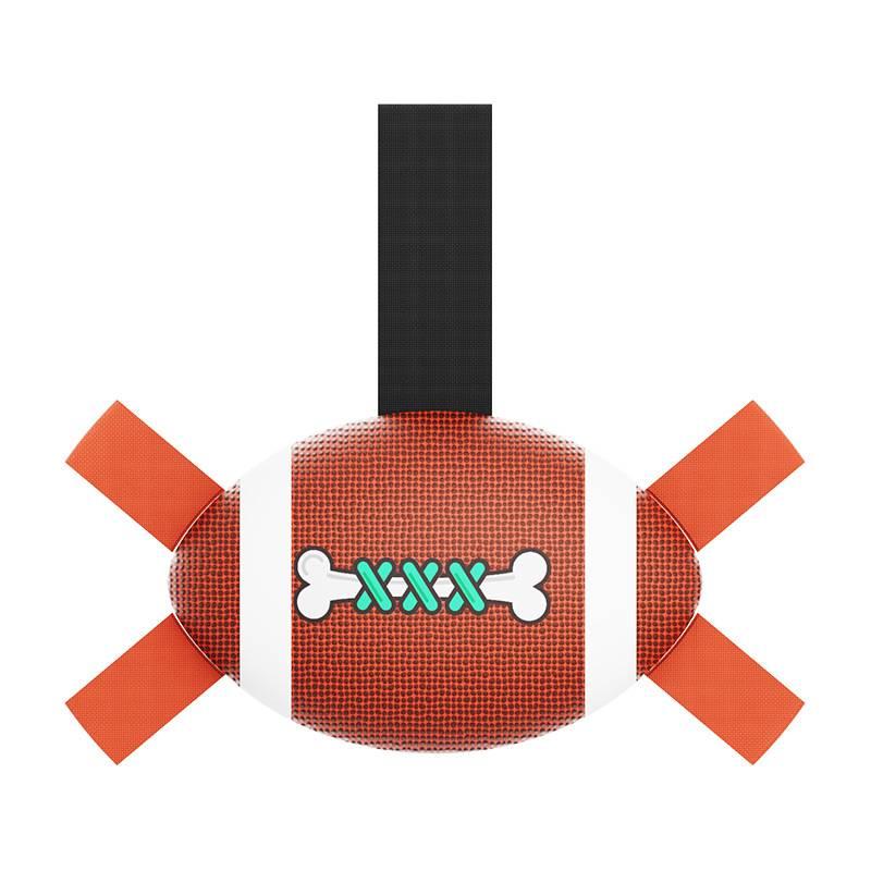 Pet Products New Products Amazon Explosion PU Material Rugby Multifunctional Puzzle Practice Rope Dog Toy Ball