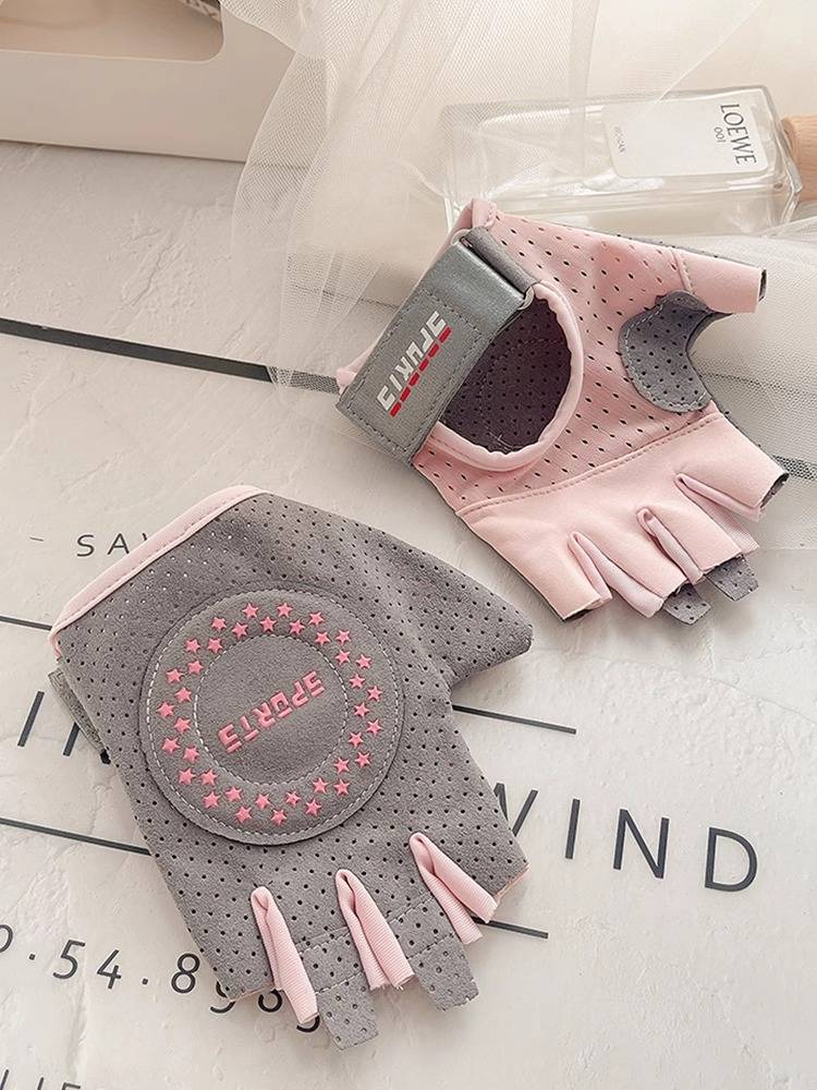 Fitness gloves female ice silk semi -finger exercise, anti -slip, wear resistance, cocoon yoga equipment men's bicycle climbing off -road