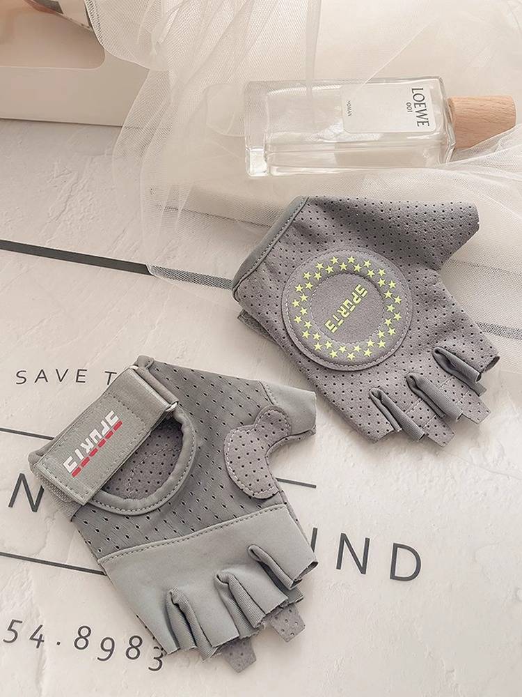 Fitness gloves female ice silk semi -finger exercise, anti -slip, wear resistance, cocoon yoga equipment men's bicycle climbing off -road