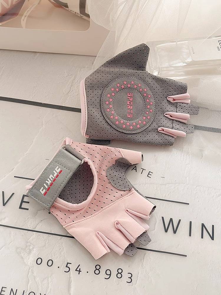 Fitness gloves female ice silk semi -finger exercise, anti -slip, wear resistance, cocoon yoga equipment men's bicycle climbing off -road