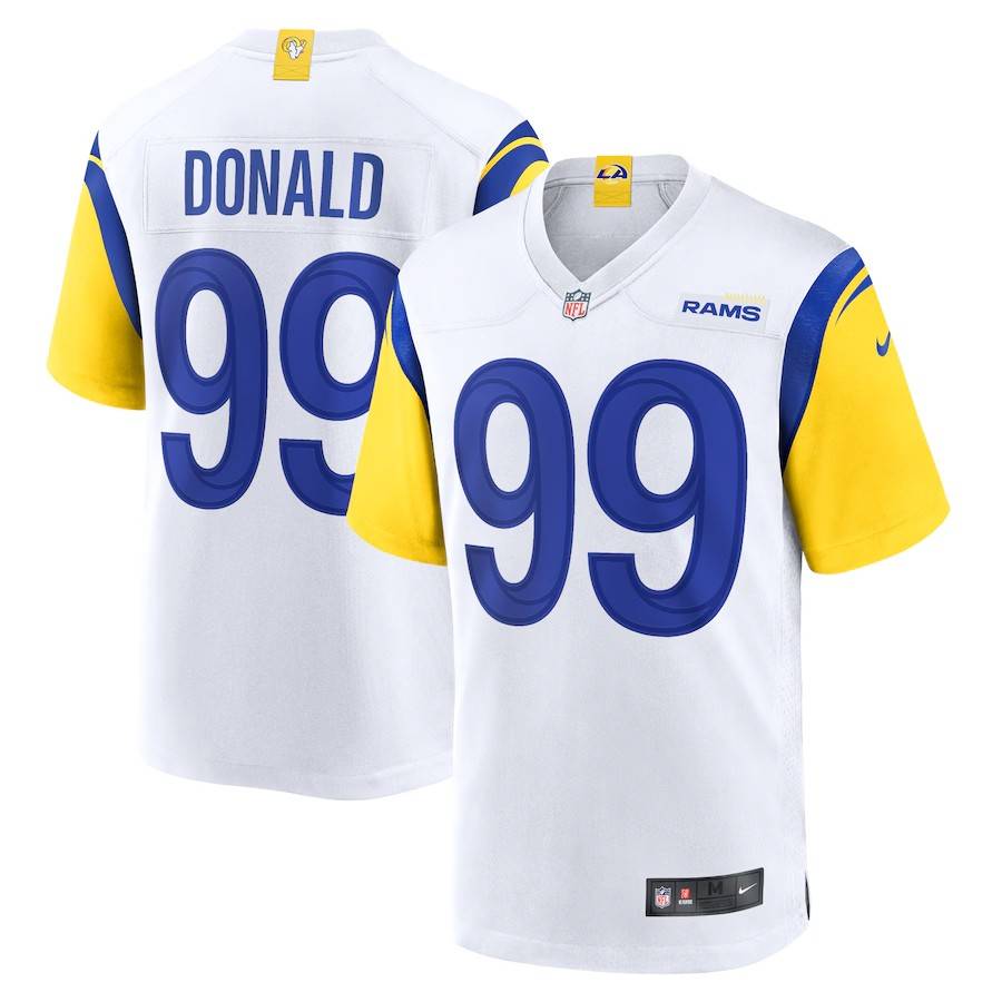 Nfl ram team Jersey Rams 99#Donald17#Nacua American hip -hop short -sleeved rugby jersey