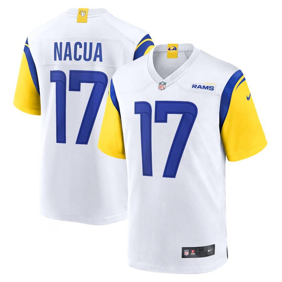 Nfl ram team Jersey Rams 99#Donald17#Nacua American hip -hop short -sleeved rugby jersey