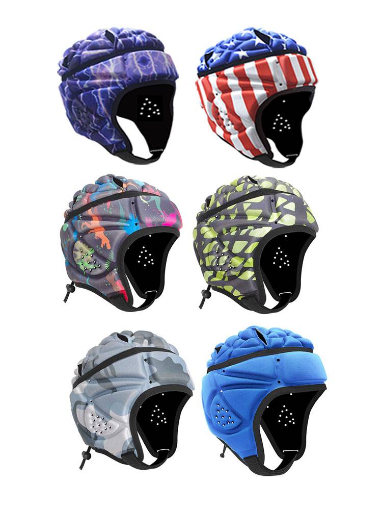 Children's football goalkeeper headset sports gear guard American rugby helmet anti -collision hats basketball head protection