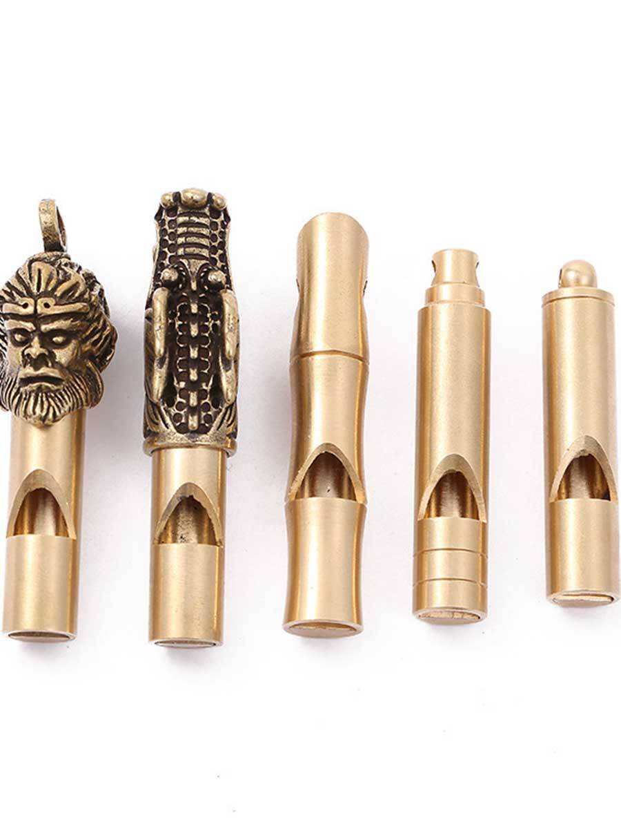 Pure copper oversized sound, bright whistle, outdoor life -saving whistle metal high -end blue ball football referee training whistle