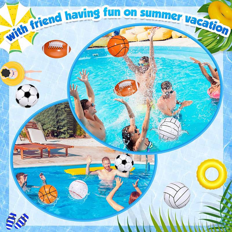 Emptic beach ball color PVC blowing six football basketball football football water ball pool party toys