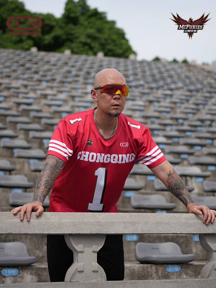 CHD X Chongqing Shancheng Fan Fan Fans are casual and versatile short -sleeved summer rugby printed ice hockey men and women