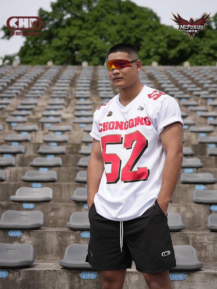 CHD X Chongqing Shancheng Fan Fan Fans are casual and versatile short -sleeved summer rugby printed ice hockey men and women