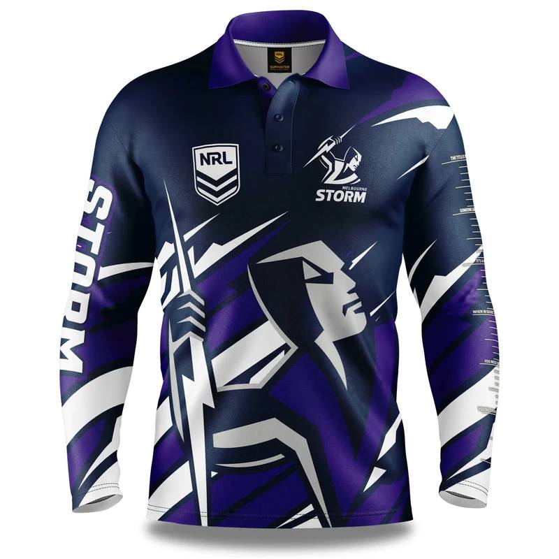 New product 2024nrl Queensland denim Melbourne Warriors Eel Black Leopard Mustang Fishing Polo shirt T -shirt jersey