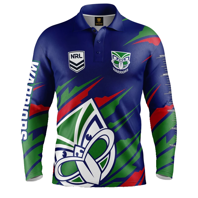 New product 2024nrl Queensland denim Melbourne Warriors Eel Black Leopard Mustang Fishing Polo shirt T -shirt jersey