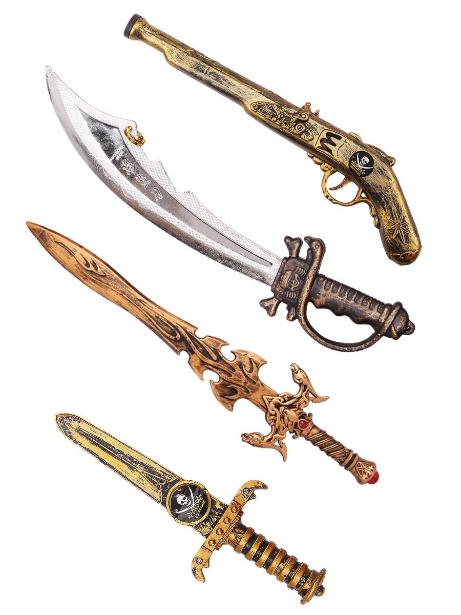 Halloween COSPLAY set Pirate hat accessories, Caribbean pirate knife pirate gun hook pirate eye masks