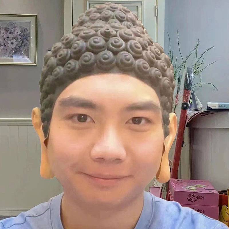 Rulai Buddha Swimming Hat Hands Men's Men Rusai Swing Hat Llazon Silicon Swimming Hat Fo -Four Head Funny Head