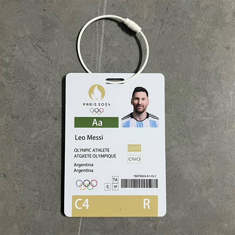 Messi C Ranemar Star Kakari Athletes Participation Certificate Backpack Pendant Homemade Player Card Gift