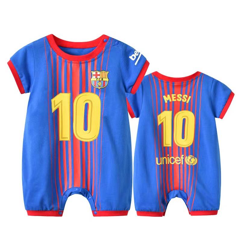 Baby football uniform autumn long -sleeved Argentine superstructure pure cotton baby jersey