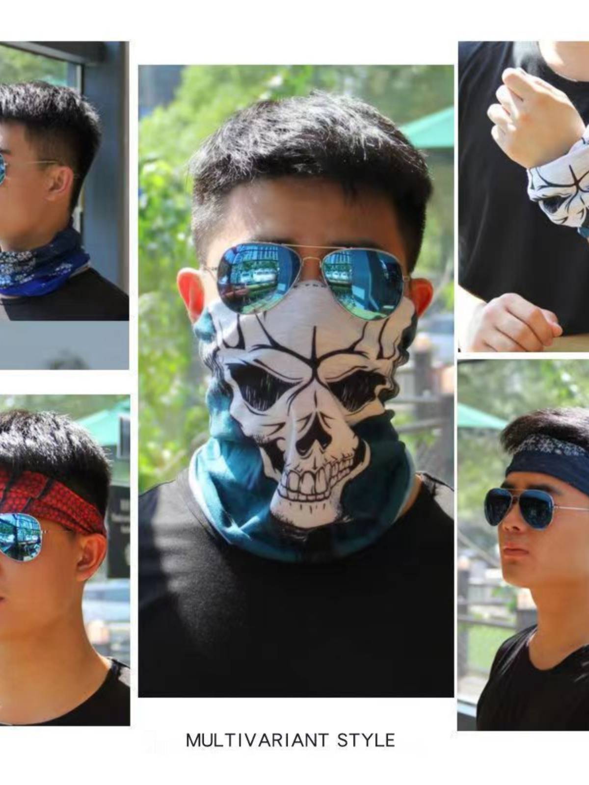 Holder Male Magic Head Scarf sunscreen mask, wind and dust ride, a variety of female summer outdoor thin neck jacket multi -function