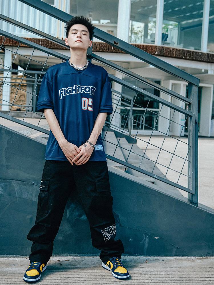 ACTIONS summer new Fight for 5th Anniversary Limited Printing Fluton Pluster Poor Short -sleeved T -shirt Male