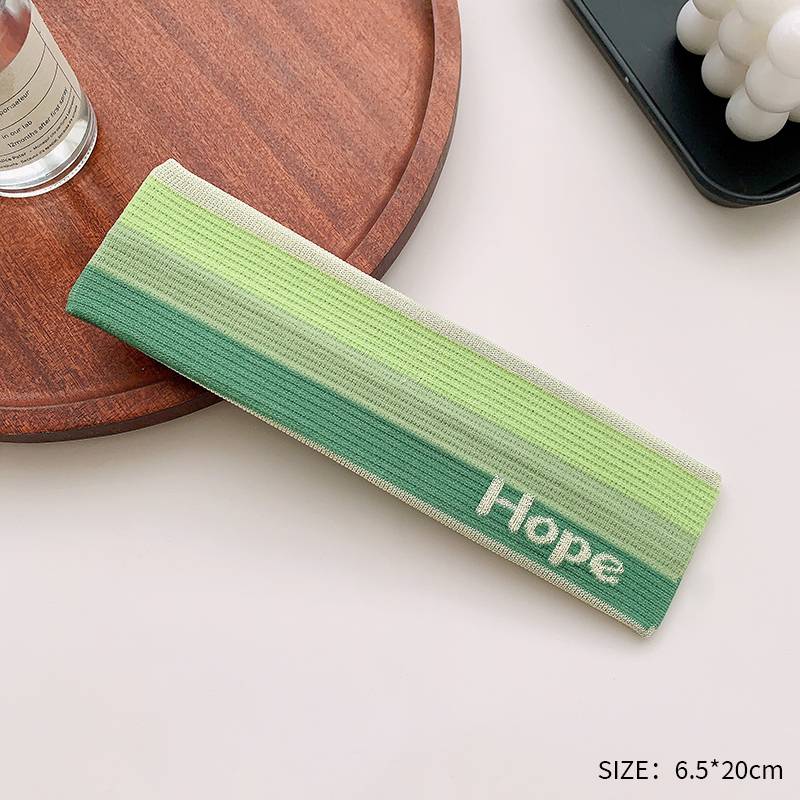 13#Green HOPE hair band