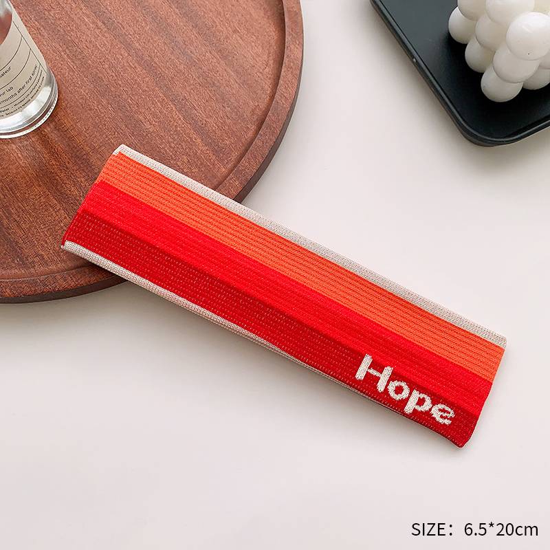 10#Red HOPE hair band