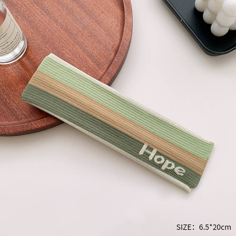 15#olive green hope hair band