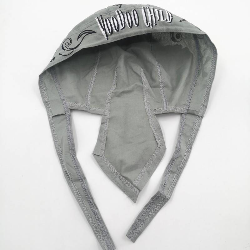 Gray Skeleton Pirate Hat Men's Head Fisting Hat Black Tail Tail River Riding Street Dance Performance Fashion