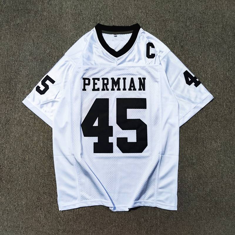 American Hiphop street rugby uniform net eye sports T -shirt large size embroidered retro men and women hip -hop jersey tide