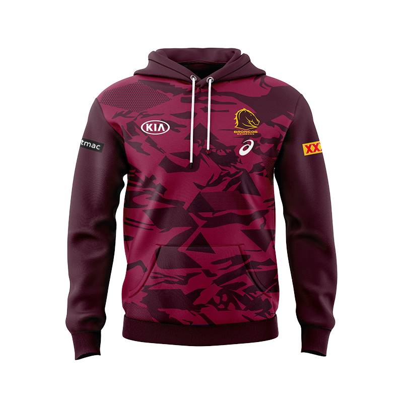 New product 24nrl Brisbane Mustang Children adults with hat sweaters rugby clothes Rugby Hoodie