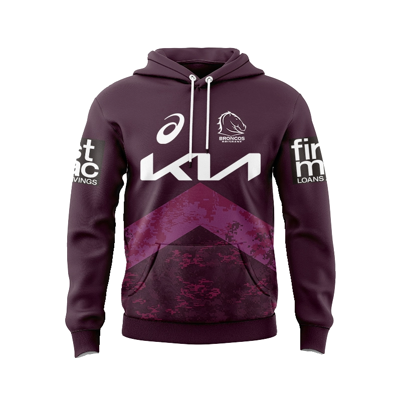 New product 24nrl Brisbane Mustang Children adults with hat sweaters rugby clothes Rugby Hoodie
