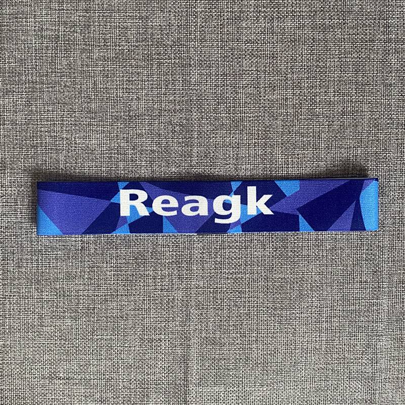 Blue geometric reagk hairband