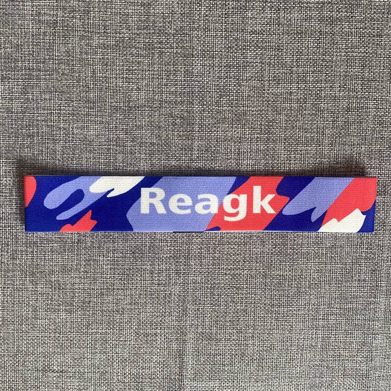 Red and blue camouflage reagk hair band