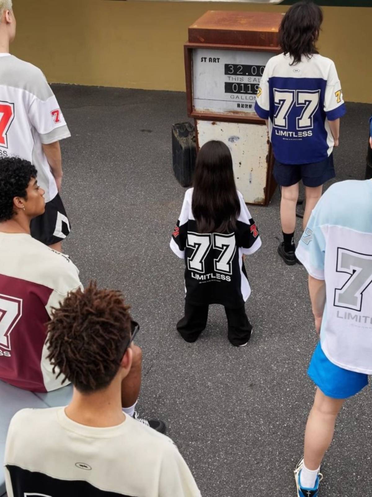 Extra 300 pounds of American high -street rugby short -sleeved T -shirt men's and women's clothing summer retro loose heavy clothes