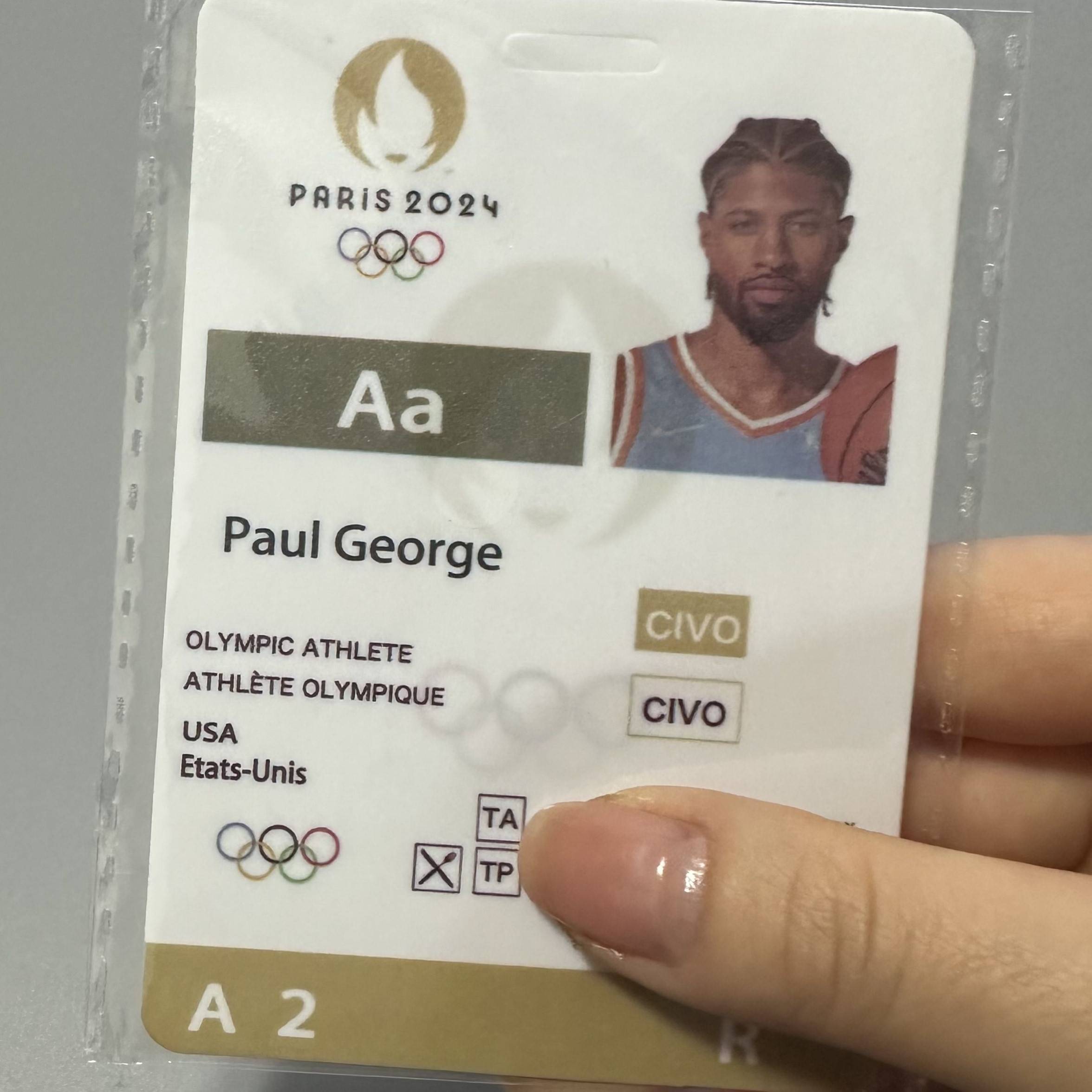 Paul George [With a lanyard]